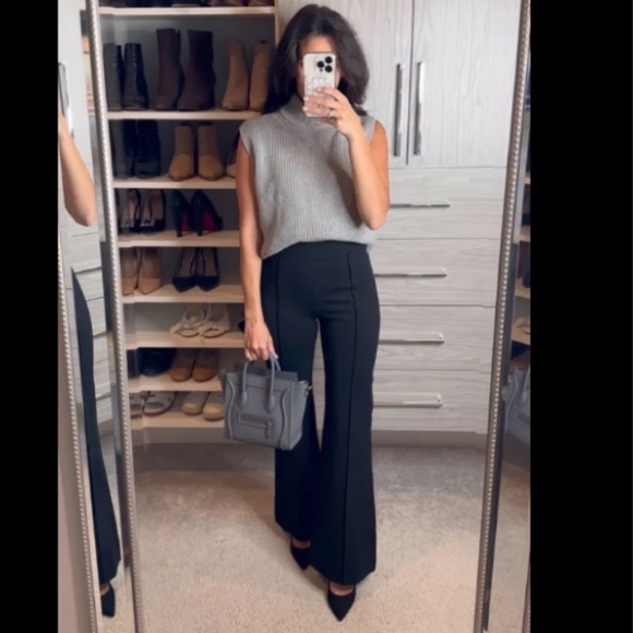 SPANX Smooth Perfect Fit Ponte Flare Pant High Rise Size Small Black - Picture 9 of 16